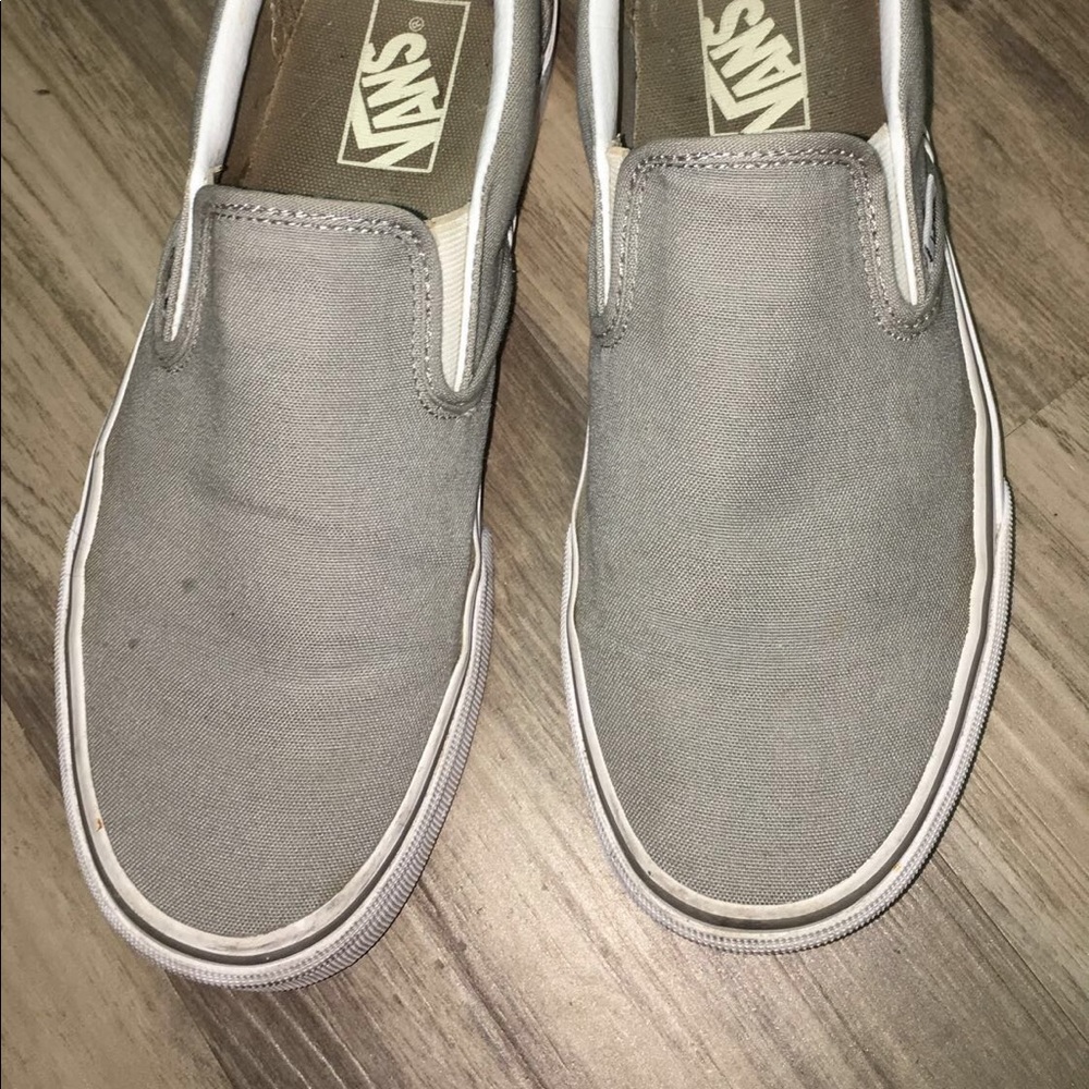 Grey Van slip ons Men 7/ Women’s 8.5